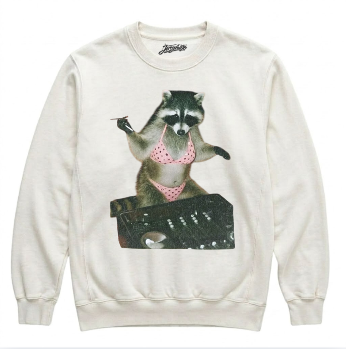 RACCOON PLAYING DJ SHIRT NN-0003