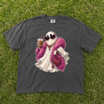 BOUJEE GHOST, SPOOKY HALLOWEEN GRAPHIC TEE BN-0083