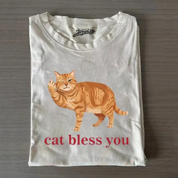 CAT BLESS YOU T-SHIRT TR-00285