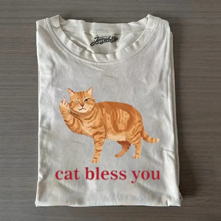 CAT BLESS YOU T-SHIRT TR-00285