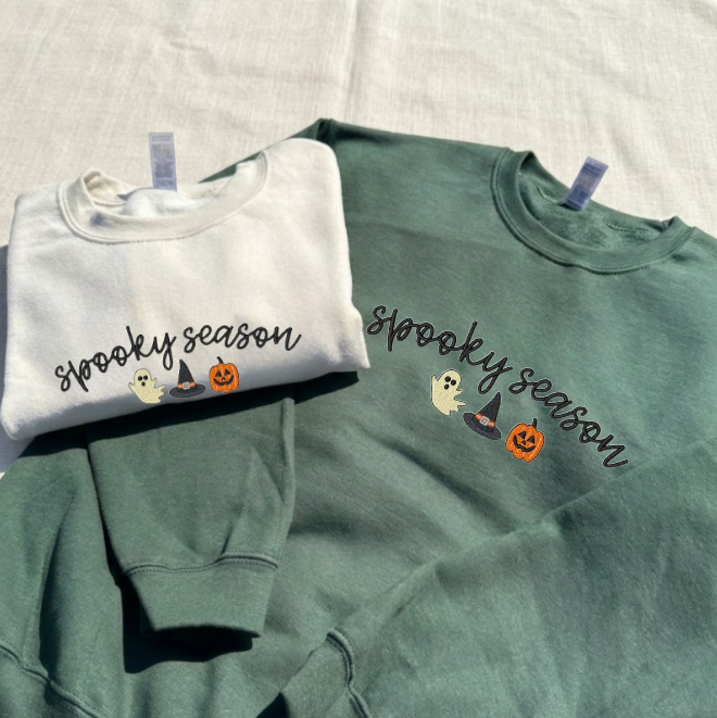 SPOOKY SEASON EMBROIDERED TEE BN-00039