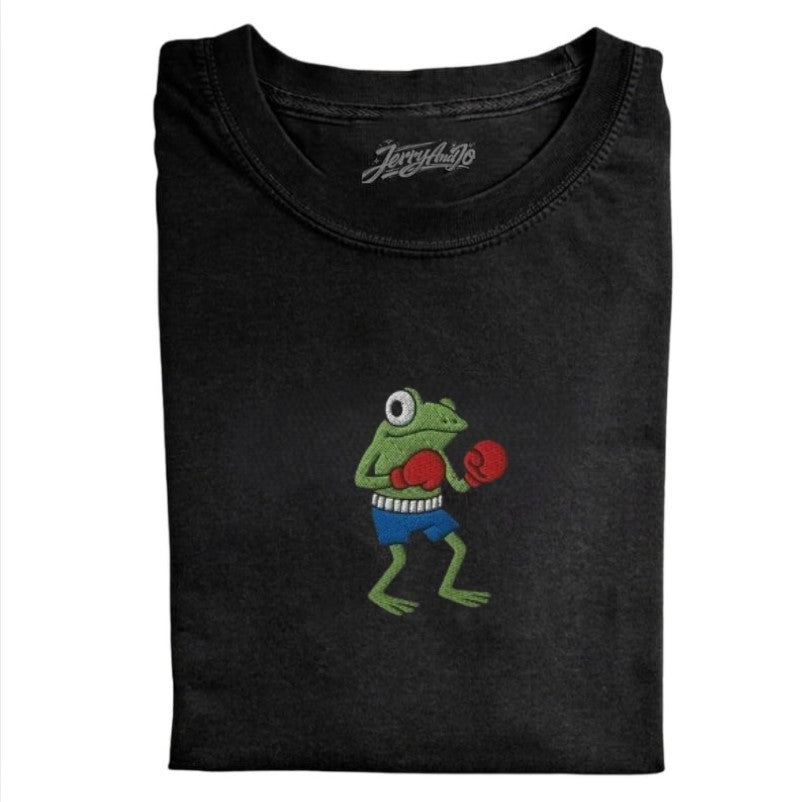 EMBROIDERED BOXING FROG TEE XIU-0026