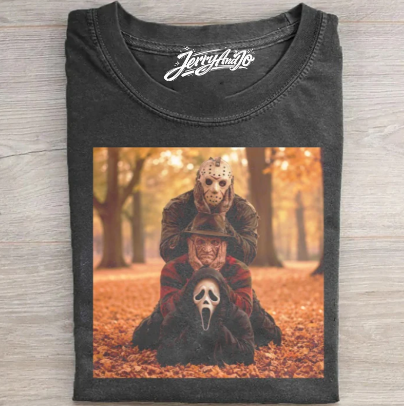 FUNNY HORROR MOVIE FALL GRAPHIC SHIRT XIU-0113