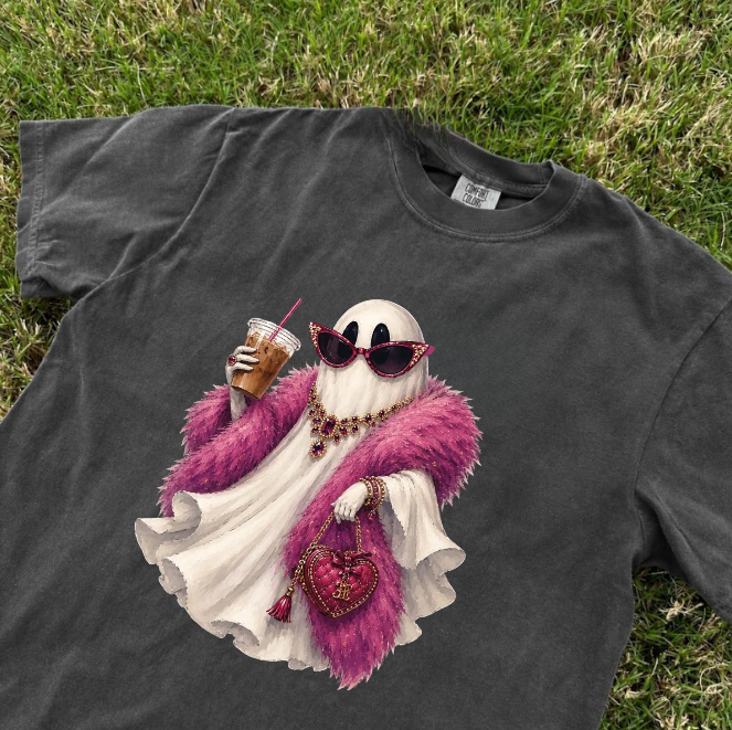 BOUJEE GHOST, SPOOKY HALLOWEEN GRAPHIC TEE BN-0083