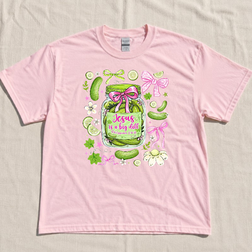 FUNNY CHRISTIAN PICKLES AND JESUS TEE, SALTY AND SAVED JESUS TEE BN-00115