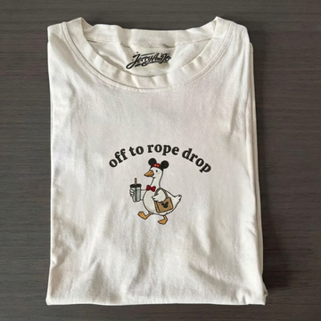 FUNNY SILLY GOOSE EMBROIDERED TEE TR-0006