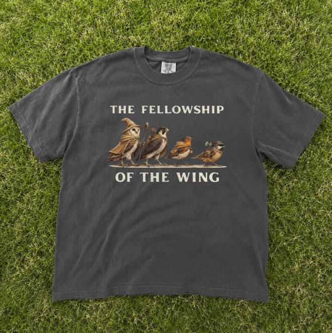 THE FELLOWSHIP OF THE WING TEE, FUNNY BIRDS TEE BN-00236