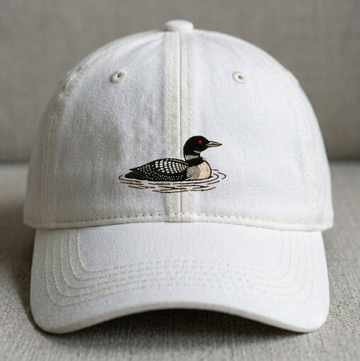 EMBROIDERED CAP WITH LOON BIRD HAT TR-0001