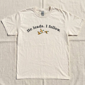HE LEADS. I FOLLOW EMBROIDERED TEE BN-00040