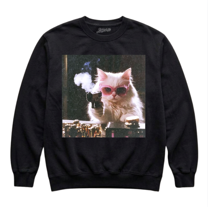 FUNNY GANGSTER CAT SHIRT NN-0004