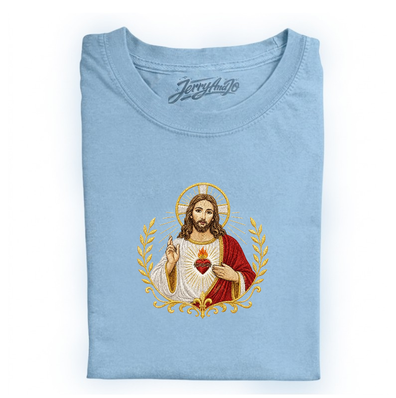 SACRED HEART CHRIST EMBROIDERED TEE BN-00017
