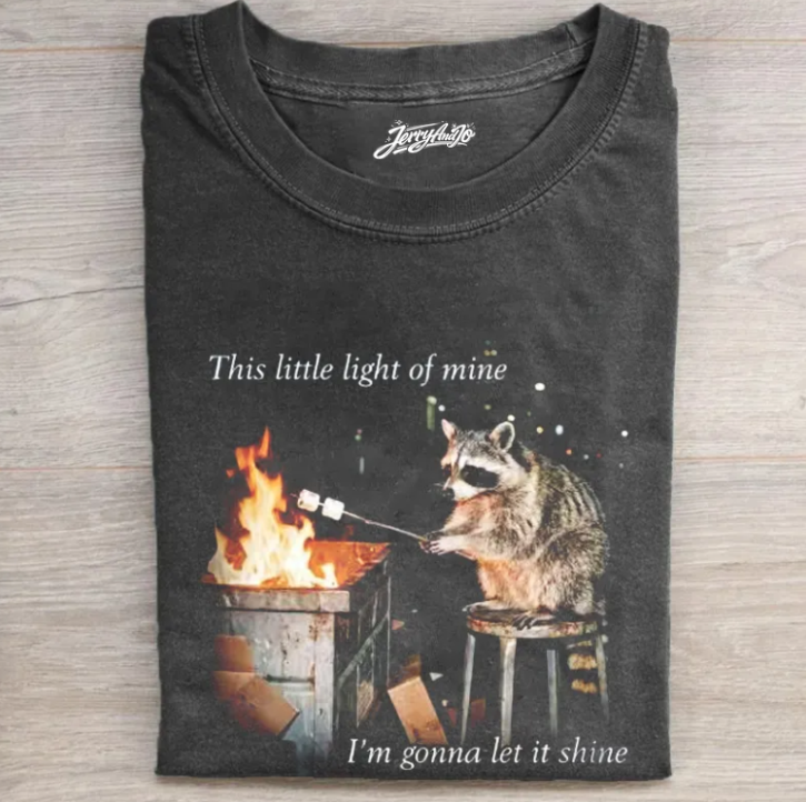 DUMPSTER FIRE RACCOON SHIRT TR-00140