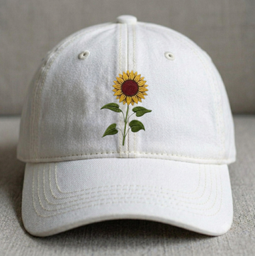 EMBROIDERED SUNFLOWER HAT TR-0003
