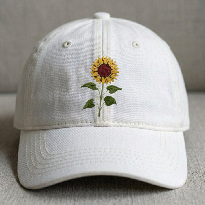 EMBROIDERED SUNFLOWER HAT TR-0003
