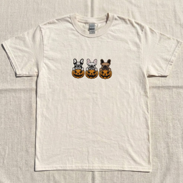 FRENCH BULLDOG HALLOWEEN EMBROIDERED TEE TR-0035