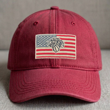 EMBROIDERED KNICKS AMERICAN FLAG 920 ADJUSTABLE HAT TR-0020