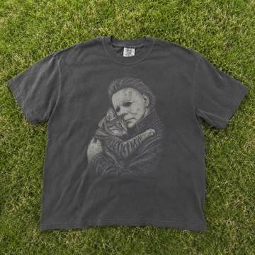 90S HORROR MOVIE TEE, MICHAEL MYERS LOVE CAT TEE, FUNNY HALLOWEEN TEE BN-00275