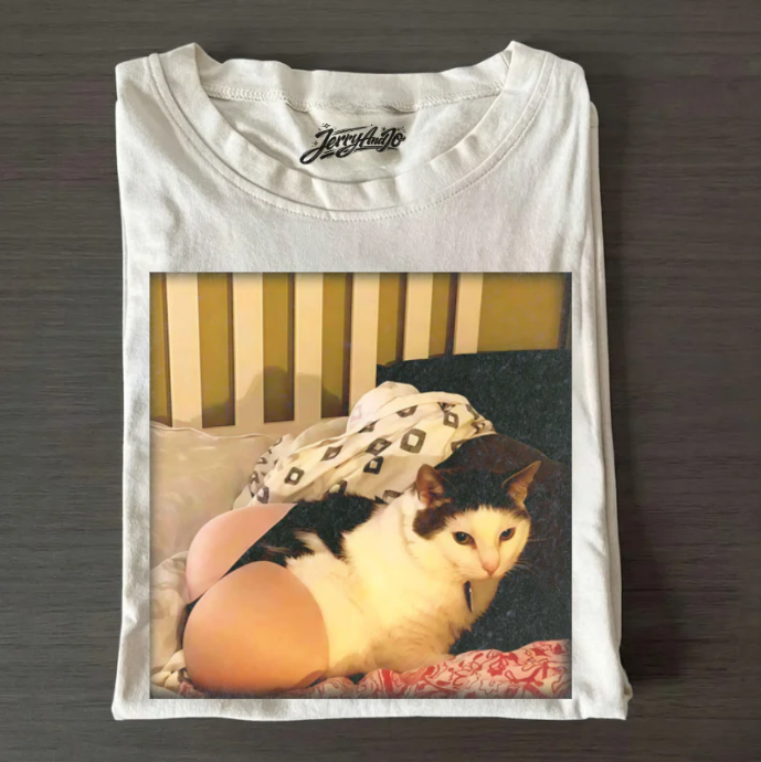 FUNNY BUTT CAT SHIRT NN-0005