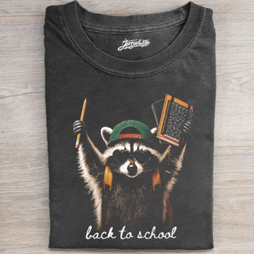 BACK TO SCHOOL RACCOON SHIRT TR-00142