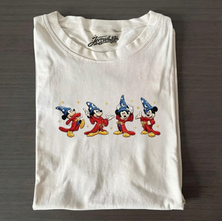 FANTASIA SORCERER MICKEY WIZARD EMBROIDERED TEE TR-0003