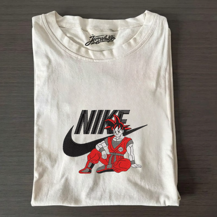 NJKE DRAGONBALL Z ANIME "GOKU" CHARACTER EMBROIDERED TEE TR-0092