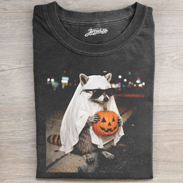 FUNNY GHOST RACCOON HALLOWEEN SHIRT TR-00143