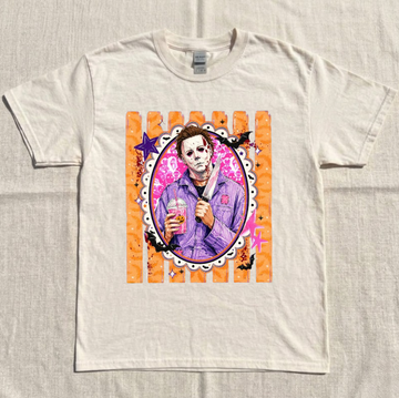 RETRO HALLOWEEN CHARACTERS MICHAEL SCARY MOVIE TEE BN-00086