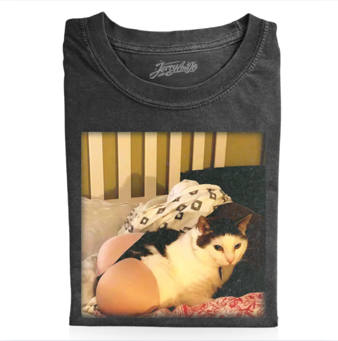 FUNNY BUTT CAT SHIRT NN-0005