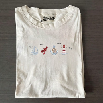 NAUTICAL EMBROIDERY EMBROIDERED TEE TR-0005