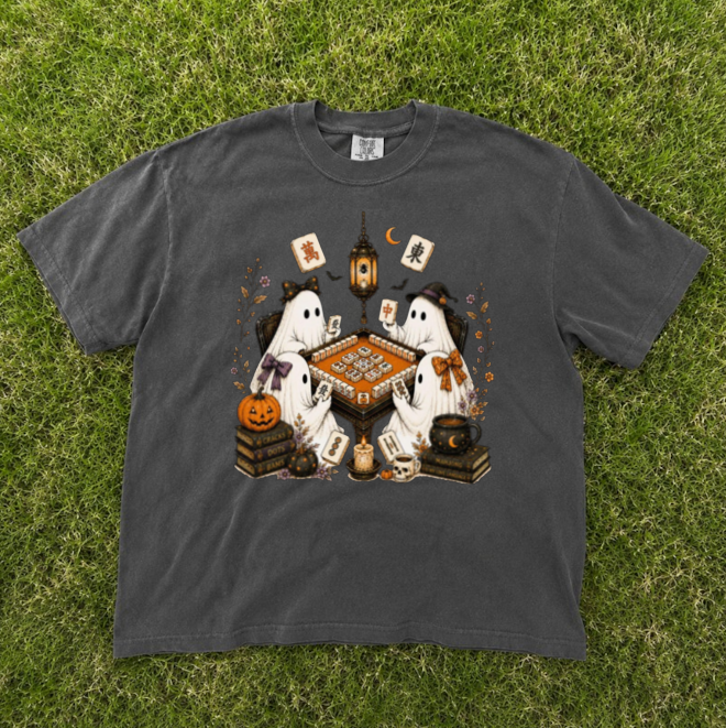 HALLOWEEN GHOST MAHJONG TEE BN-00256
