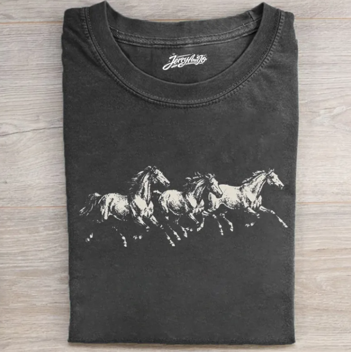 WILD HORSES RUNNING SHIRT TR-00145