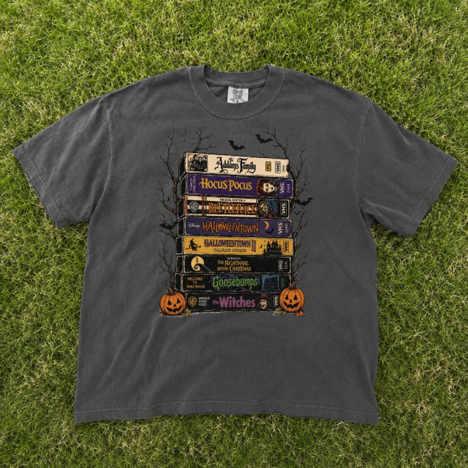 RETRO SPOOKY SEASON TEE, HALLOWEEN MOVIE TEE, FUNNY HORROR TEE, SCARY MOVIE HALLOWEEN TEE BN- 00166