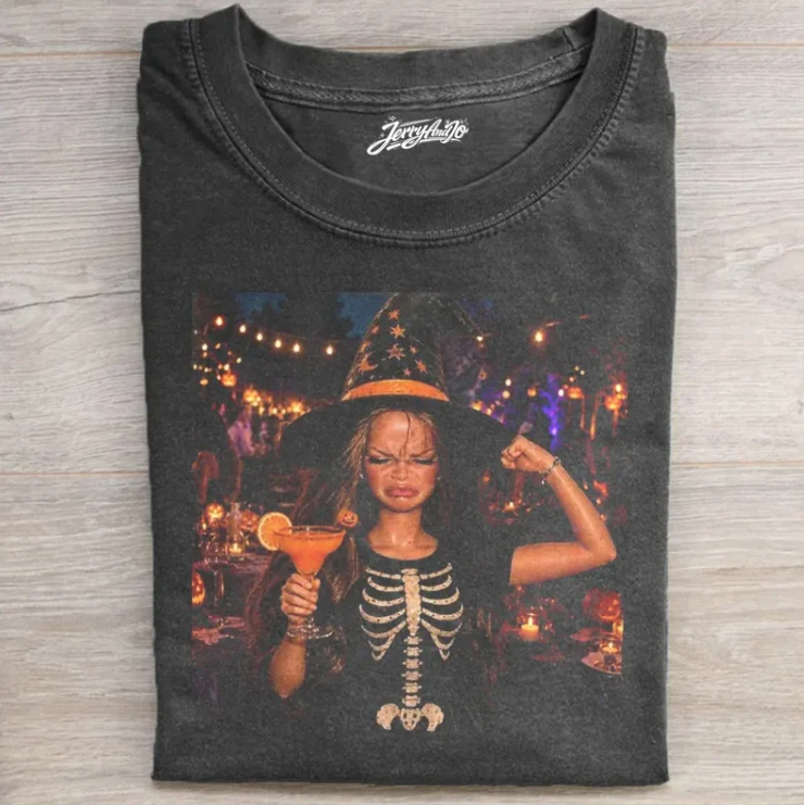 FUNNY HALLOWEEN DOLL FACE T-SHIRT TR-00216