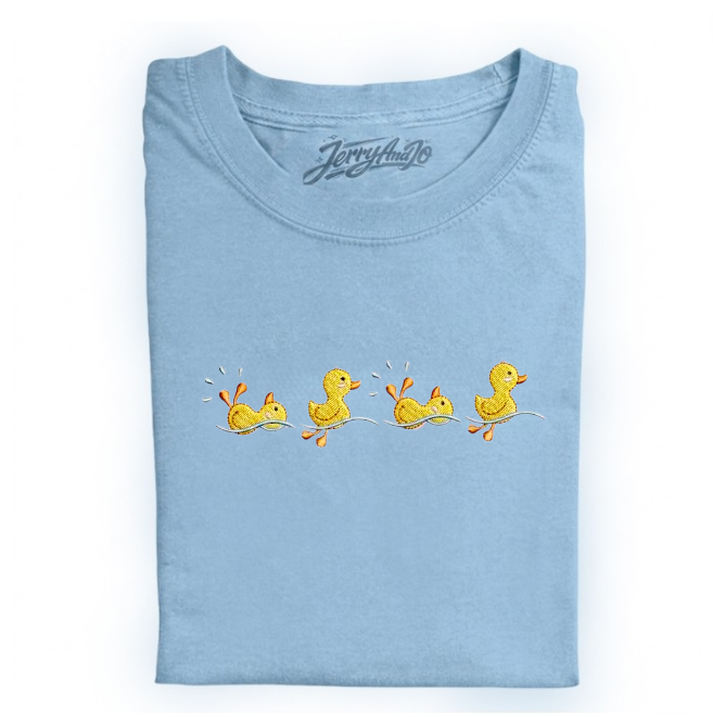 CUTE DUCK, BABY DUCK BORDER EMBROIDERED TEE BN-00018