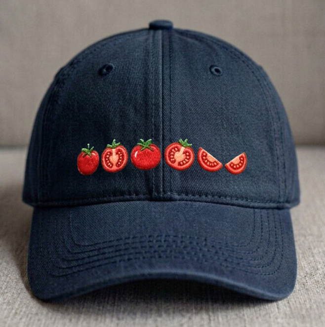 TOMATO SUMMER GARDEN EMBROIDERED CLASSIC DAT HAT BN-0006