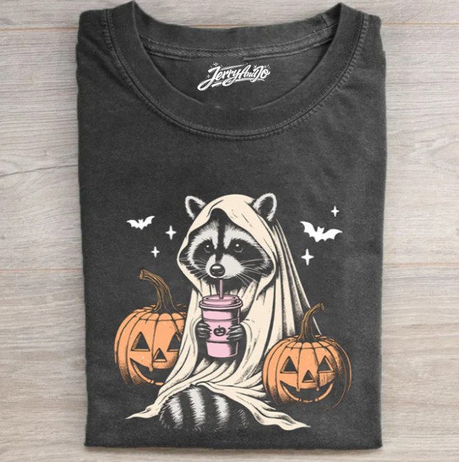 CUTE RACCOON GHOST SHIRT XIU-0124