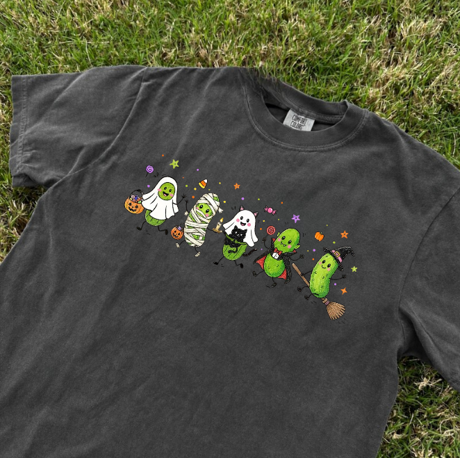 PICKLE WITCH GHOST VAMPIRE, CUTE HALLOWEEN TEE BN-00105
