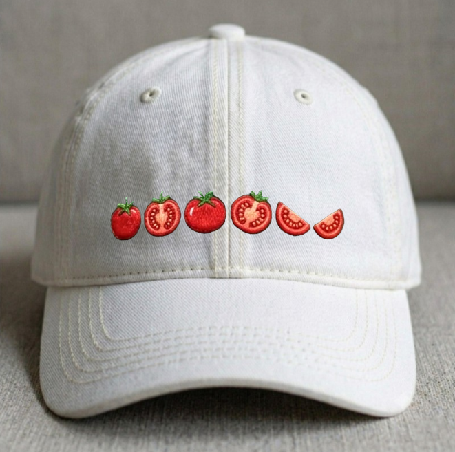 TOMATO SUMMER GARDEN EMBROIDERED CLASSIC DAT HAT BN-0006