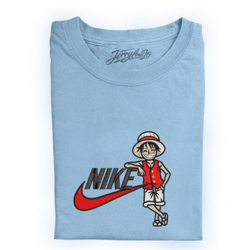 ANIME PIRATE EMBROIDERED STYLE GRAPHIC T-SHIRT, CUTE MANGA INSPIRED EMBROIDERED TEE TR-0093