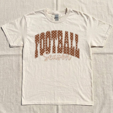 FOOTBALL SEASON, TRENDY POLKA DOT FOOTBALL MOM, FALL SPORTS TEE BN-00117