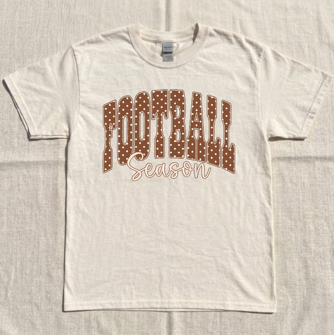 FOOTBALL SEASON, TRENDY POLKA DOT FOOTBALL MOM, FALL SPORTS TEE BN-00117