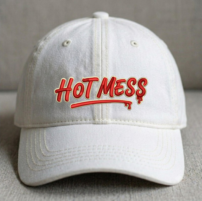 HOT MESS EMBROIDERED CLASSIC DAT HAT BN-00011
