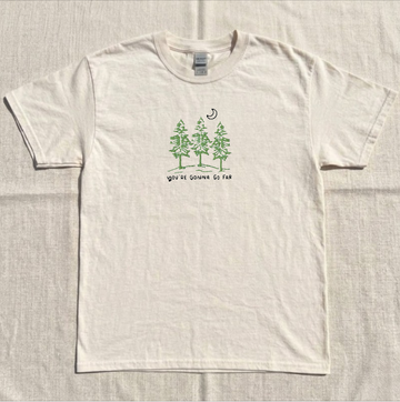 YOU'RE GONNA GO FAR TREES EMBROIDERED TEE BN-00056