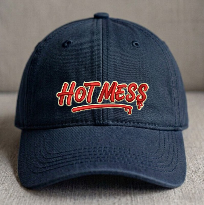 HOT MESS EMBROIDERED CLASSIC DAT HAT BN-00011