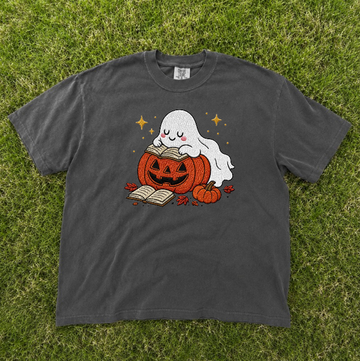 GHOST PUMKIN REASING EMBROIDERED TEE BN-00144