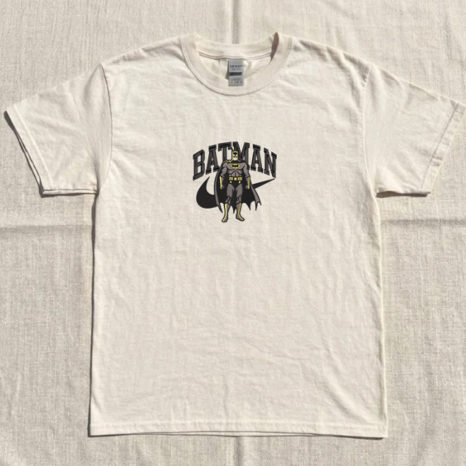 VINTAGE SUPERHERO INSPIRED EMBROIDERED TEE TR-0085