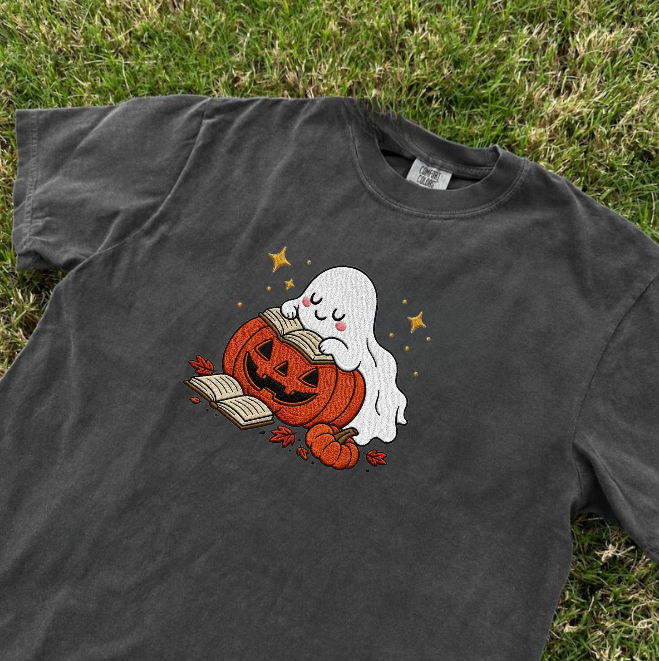 GHOST PUMKIN REASING EMBROIDERED TEE BN-00144