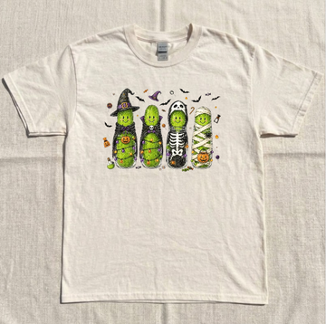 SPOOKY PICKLE TEE, TRICK OR TREAT GHOST WITCH CAMPIRE TEE BN-00106