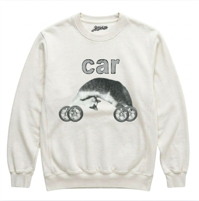 CAT CAR FUNNY SHIRT NN-0007