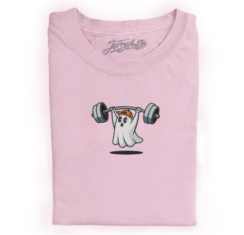 EMBROIDERED WEIGHTLIFTING GHOST TEE XIU-0083